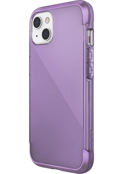 iPhone 13 Kılıf Raptic Air Serisi Airbag Tasarımlı Metal Köşelikli Şeffaf Kapak Mor fiyatları