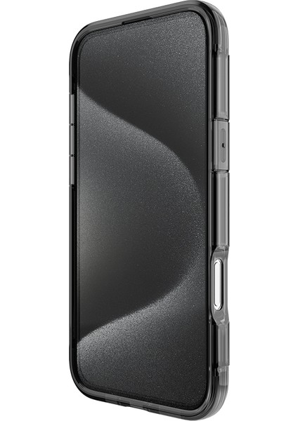 iPhone 16 Kılıf Magsafe Uyumlu Raptic Air Serisi Airbag Tasarımlı Metal Köşelikli Şeffaf Kapak Siyah indirimleri