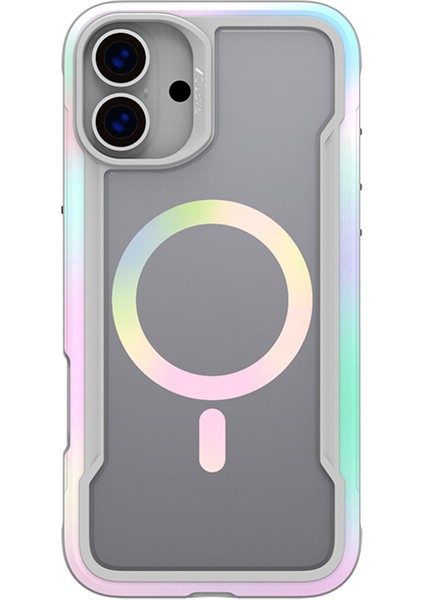 iPhone 16 Pro Kılıf Magsafe Uyumlu Airbagli Raptic Shield 2.0 Serisi Şeffaf Arka Yüzey Kapak Beyaz