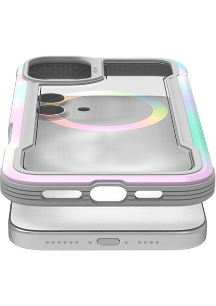iPhone 16 Pro Kılıf Magsafe Uyumlu Airbagli Raptic Shield 2.0 Serisi Şeffaf Arka Yüzey Kapak Beyaz