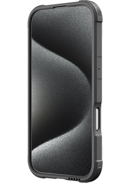 iPhone 16 Kılıf Magsafe Şarj Özellikli Airbagli Raptic Shield Serisi Şeffaf Arka Yüzey Kapak Yeşil