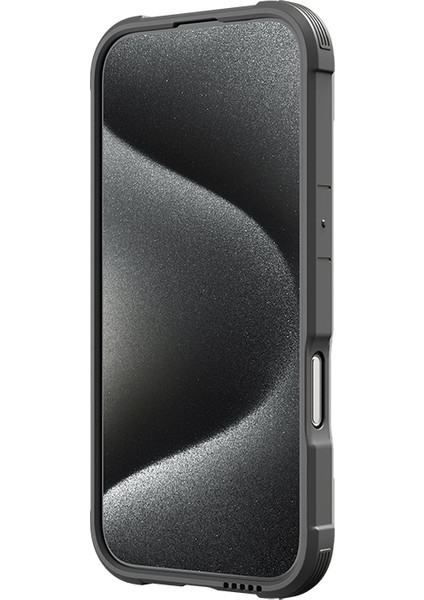 iPhone 16 Pro Kılıf Magsafe Uyumlu Airbagli Raptic Shield Serisi Şeffaf Arka Yüzey Kapak Siyah