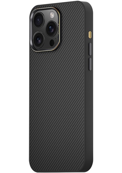 iPhone 16 Pro Max Kılıf Magsafe Uyumlu 600D Raptic Aramid Fiber Serisi Kapak Siyah