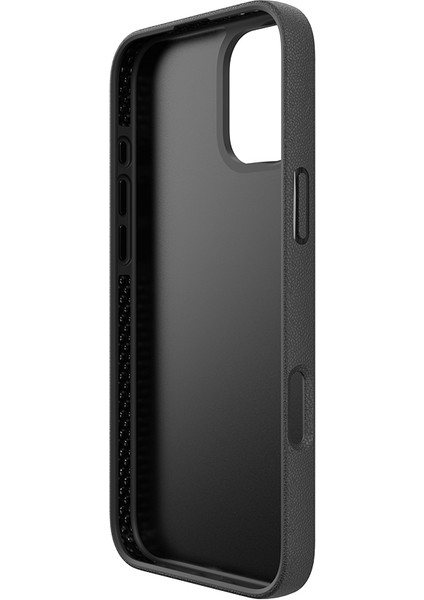 iPhone 16 Plus Kılıf Magsafeli Raptic Slim Wallet Serisi Deri Kartlıklı Standlı Kapak Siyah