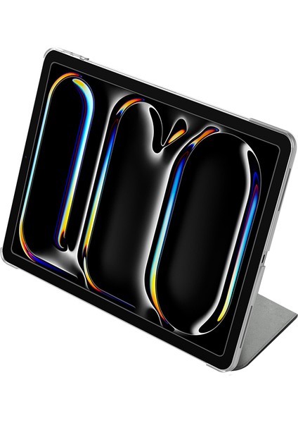 Apple iPad Air 11 2024 Uyumlu Raptic Clear Folio Arkası Şeffaf Katlanabilir Standlı Kılıf Lacivert