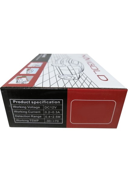 Navigold DS-400 Park Sensörü Beyaz Siyah Renkler Mevcuttur