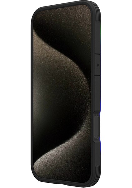 iPhone 16 Pro Kılıf Magsafe Uyumlu Airbagli Raptic Shield 2.0 Serisi Şeffaf Arka Yüzey Kapak Siyah