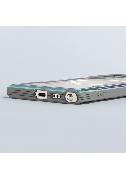 Samsung Galaxy S24 Ultra Kılıf Magsafe Uyumlu Airbagli Raptic Shield Serisi Şeffaf Kapak Renkli modelleri