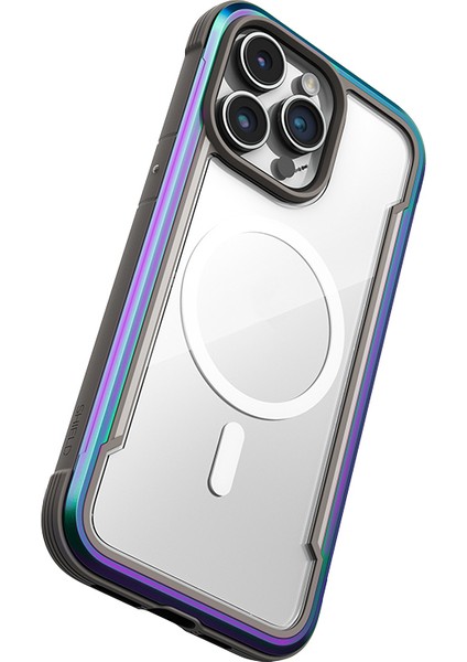 iPhone 14 Pro Max Kılıf Magsafe Uyumlu Airbagli Raptic Shield Serisi Şeffaf Arka Yüzey Kapak Renkli