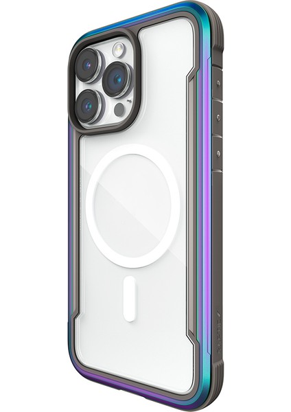 iPhone 14 Pro Max Kılıf Magsafe Uyumlu Airbagli Raptic Shield Serisi Şeffaf Arka Yüzey Kapak Renkli