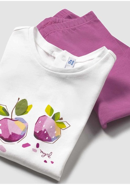 Yazlık Kız Bebek 2 Altlı 3'lü Takım - Mor fırsatları