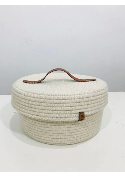 Düzenleyici Kapaklı Sepet 25*15 cm El Yapımı