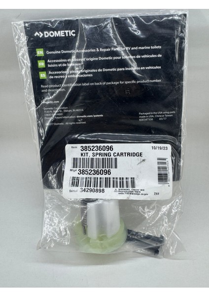 Dometıc 385236096 Spring Cartridge Only, White