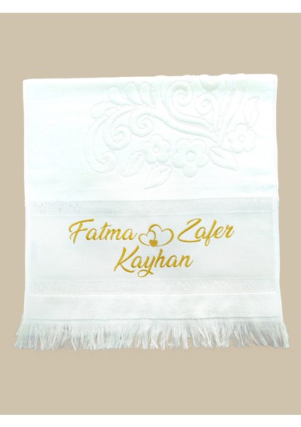 Kişiye Özel Isim Işlemeli Kadife Etamin Havlu fiyatları