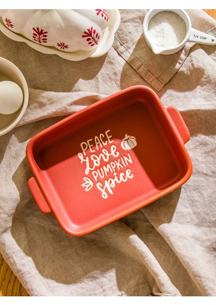 Lcw Home Karışık Yazı Baskılı Seramik Fırın Kabı 21 cm modelleri