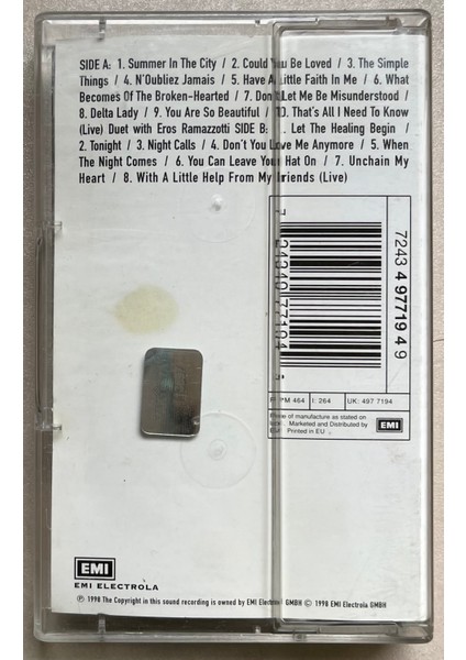 Joe Cocker - Greatest Hits Kaset