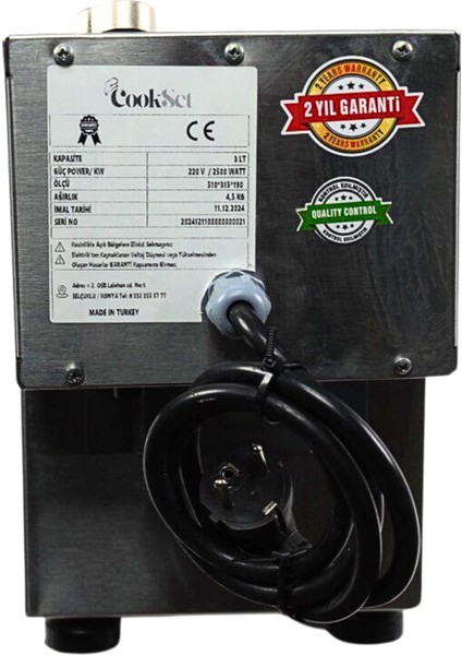 OSİMO Cookset Elektrikli Fritöz 3 Lt