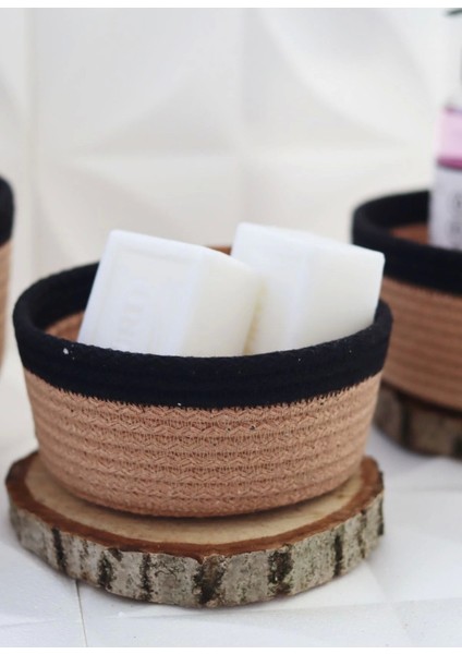 3lü Sepet Takımı, Çok Amaçlı Organizer 6 mm Kalınlığında Renkli İp Tasarım indirimleri