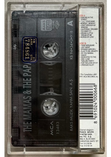The Mamas - The Papas The Collection Kaset