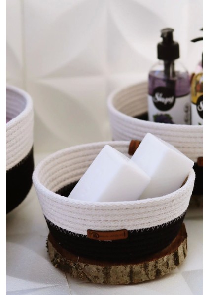 3lü Sepet Takımı, Çok Amaçlı Organizer 6 mm Kalınlığında Renkli İp indirimleri