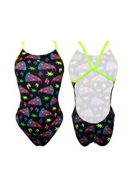 Bañador Nıña Teen Space Pızza Amarillo 05