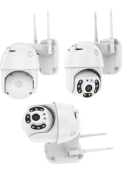 Wifi Ip Kamera Türkçe Tak Çalıştır 2 Yıl Garantili Gece Görüşlü Insan Algılama Hareket Sensörlü LED Işıklı