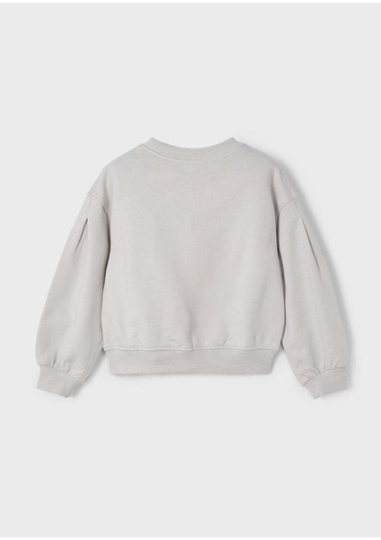 Yazlık - Mevsimlik Kız Çocuk Baskılı Sweatshirt - Gri modelleri
