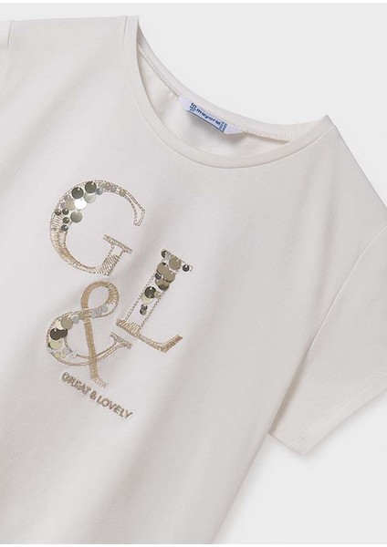 Yazlık Kız Çocuk T-Shirt - Krem fiyatları
