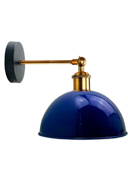 Vintage,retro1,rustik1 Mavi 1 x E27 Eskitme1 Duylu Masallı Tekli Duvar Aplik Şapka ÇAP:23 cm modelleri