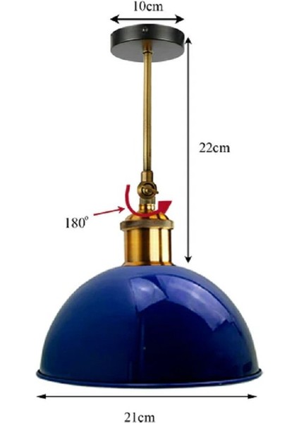 Vintage,retro1,rustik1 Mavi 1 x E27 Eskitme1 Duylu Masallı Tekli Duvar Aplik Şapka ÇAP:23 cm fırsatları