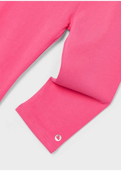 Yazlık Kız Çocuk Basic Kısa Tayt - Pembe