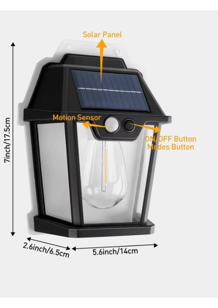 HW999 2 Adet Hareket Sensörlü Güneş Enerjili Solar Lamba Fotoselli Solar Dış Mekan Bahçe Lambası 3 Mod