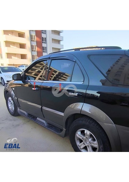 Kia Sorento Krom Cam Çıtası 4 Prç 2002-2010 P.Çelik