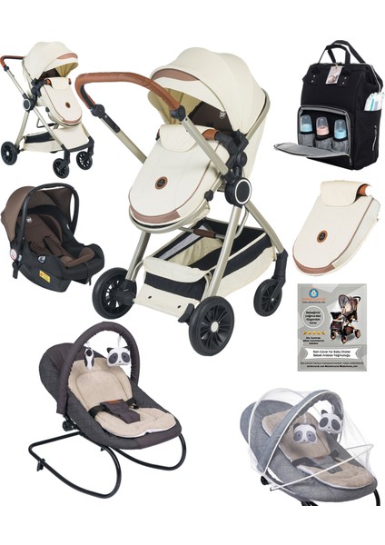 7 In 1 Yeni Doğan Full Set 990 Travel Sistem Bebek Arabası 330 Ev Tipi Ana Kucağı