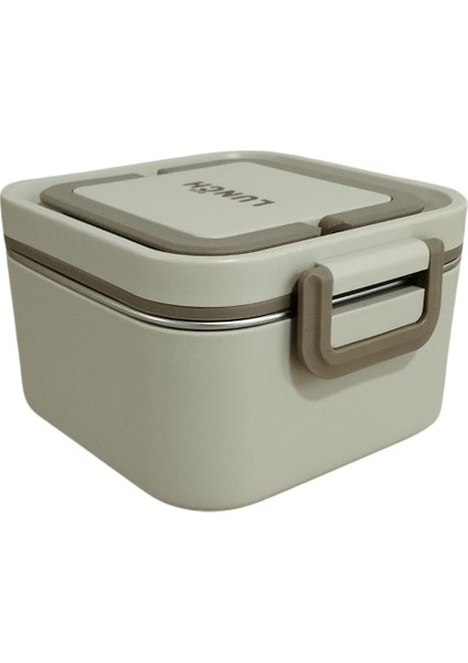 Bento Kare Lunch Box Yemek Termosu Bej 700 ml