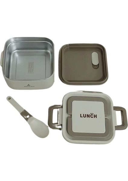 Bento Kare Lunch Box Yemek Termosu Bej 700 ml