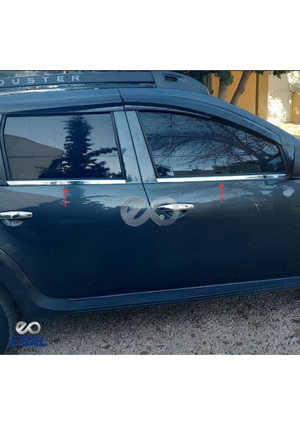 Dacia Duster Krom Cam Çıtası 4 Prç. 2010-2017 Paslanmaz Çelik