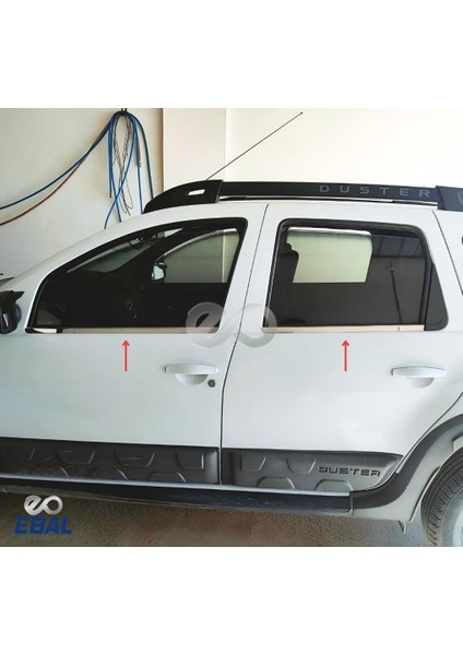Dacia Duster Krom Cam Çıtası 4 Prç. 2010-2017 Paslanmaz Çelik