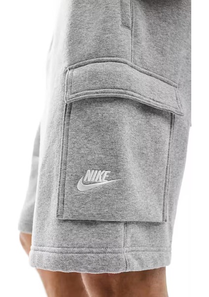 Sportswear Clup Cargo Short Erkek Gri Şardonlu Spor Şort fırsatları