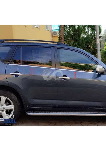 Toyota Rav 4 Krom Cam Çıtası 4 Prç. 2006-2013 Paslanmaz Çelik