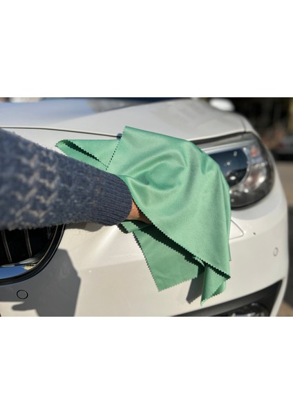 "40x40" 2 Adet Otomobil ve Araçlarınız Için Mikrofiber Parmak Izi Su Lekeleri Temizleme Bezi