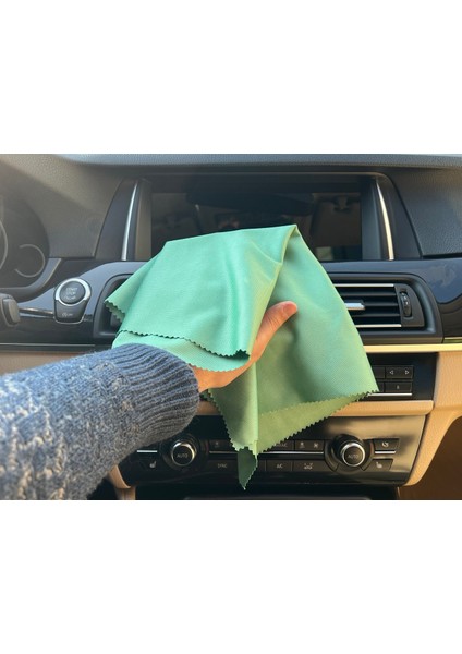 "40x40" 2 Adet Otomobil ve Araçlarınız Için Mikrofiber Parmak Izi Su Lekeleri Temizleme Bezi