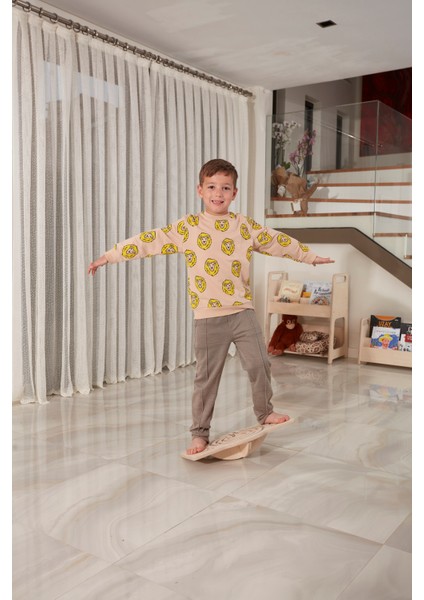 Ahşap Montessori Oyuncak | Metal Bilyalı Ahşap Labirent Denge Oyuncağı | Montessori Denge Oyunu