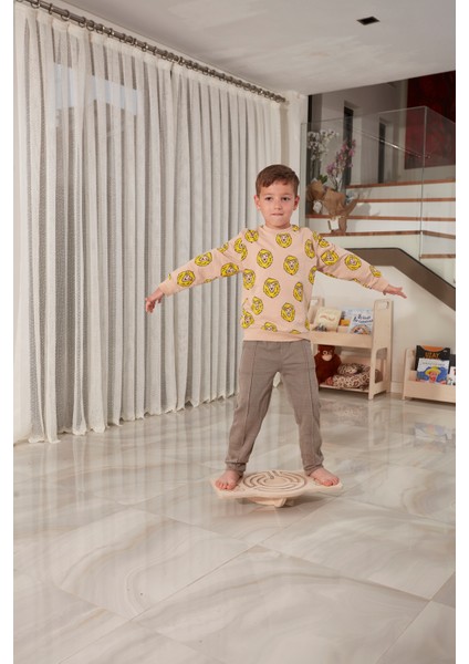 Ahşap Montessori Oyuncak | Metal Bilyalı Ahşap Labirent Denge Oyuncağı | Montessori Denge Oyunu