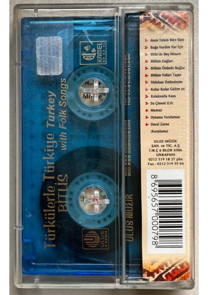Türkülerle Türkiye Bitlis Kaset