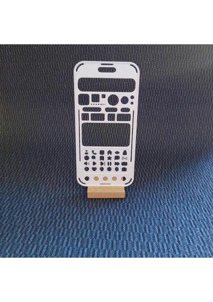 Telefon Şeklinde Bullet Journal Simgeler Şablon Cetvel