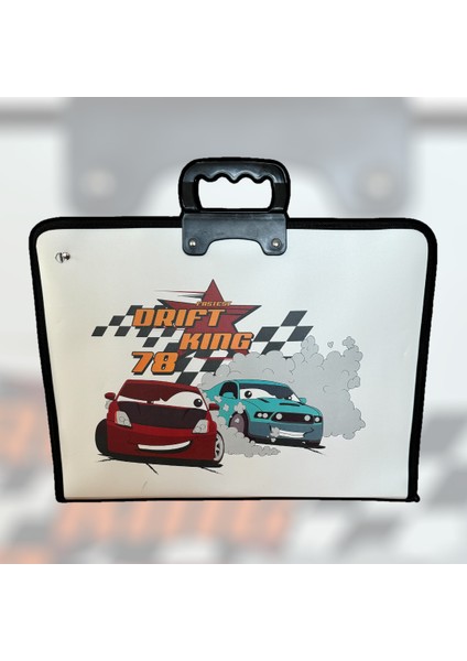 Drift King Desenli Proje ve Resim Çantası 38CM x 53CM