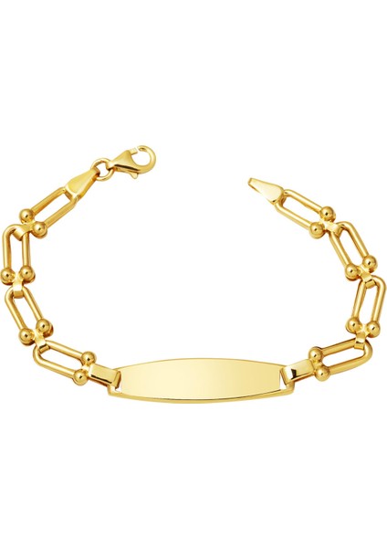 Tiffany Zincirli Altın Çocuk Künyesi 14 Ayar