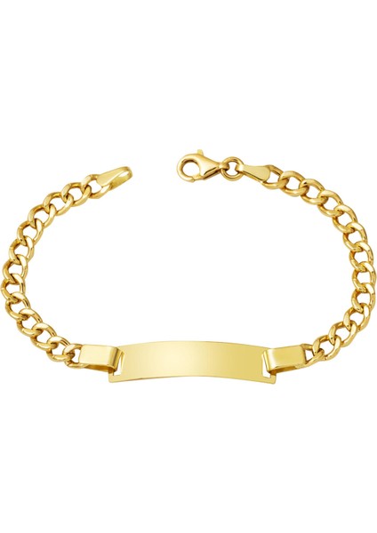 Gurmet Zincirli 14 Ayar Altın Çocuk Künyesi