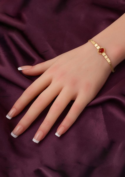 Akik Taşlı Balıksırtı Altın Bileklik 14 Ayar fiyatları